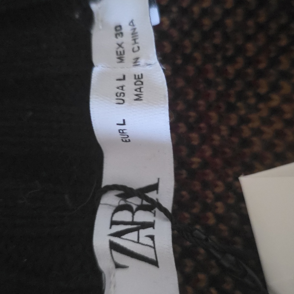 Zara Black Argyle Cardigan Sz Large - Picture 4 of 6
